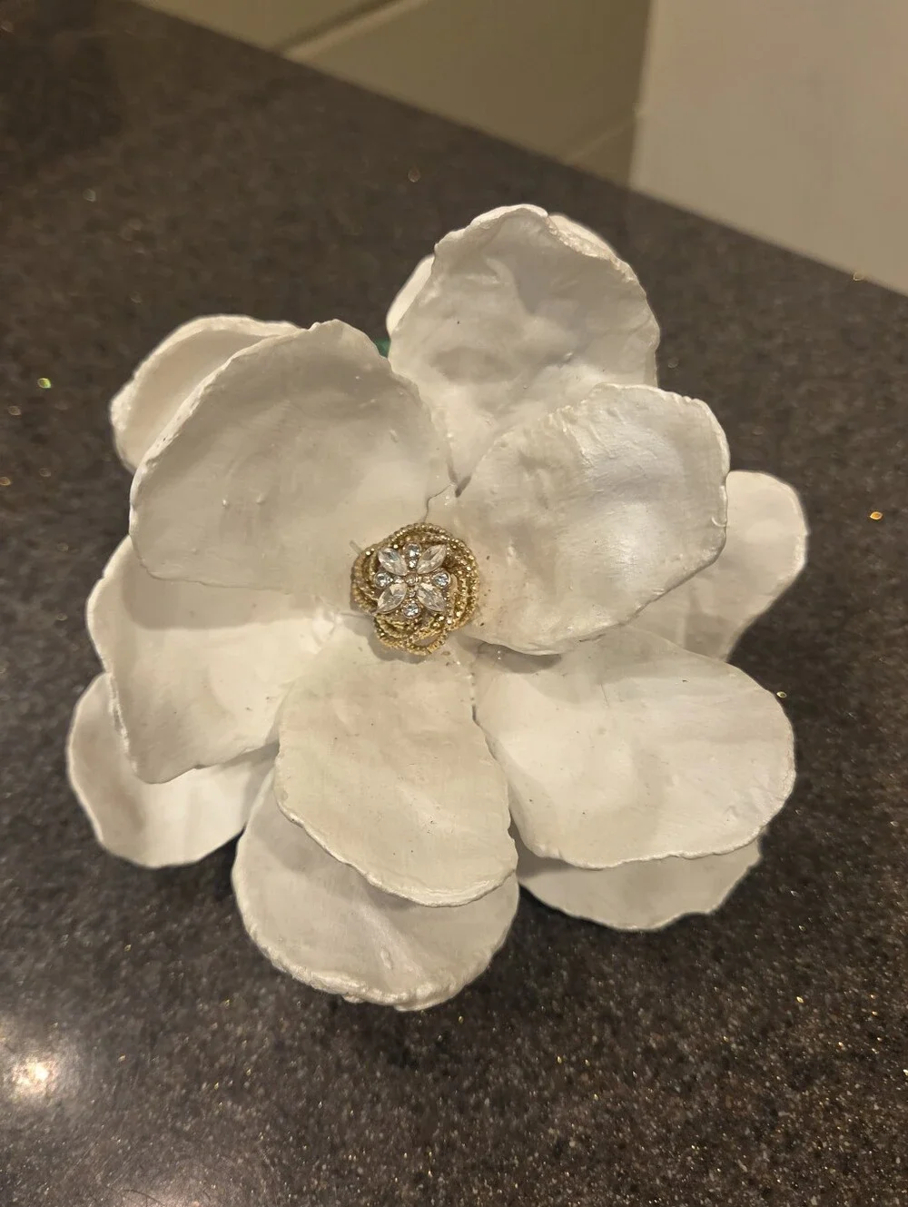 Handcrafted Oyster Shell Magnolia Flower